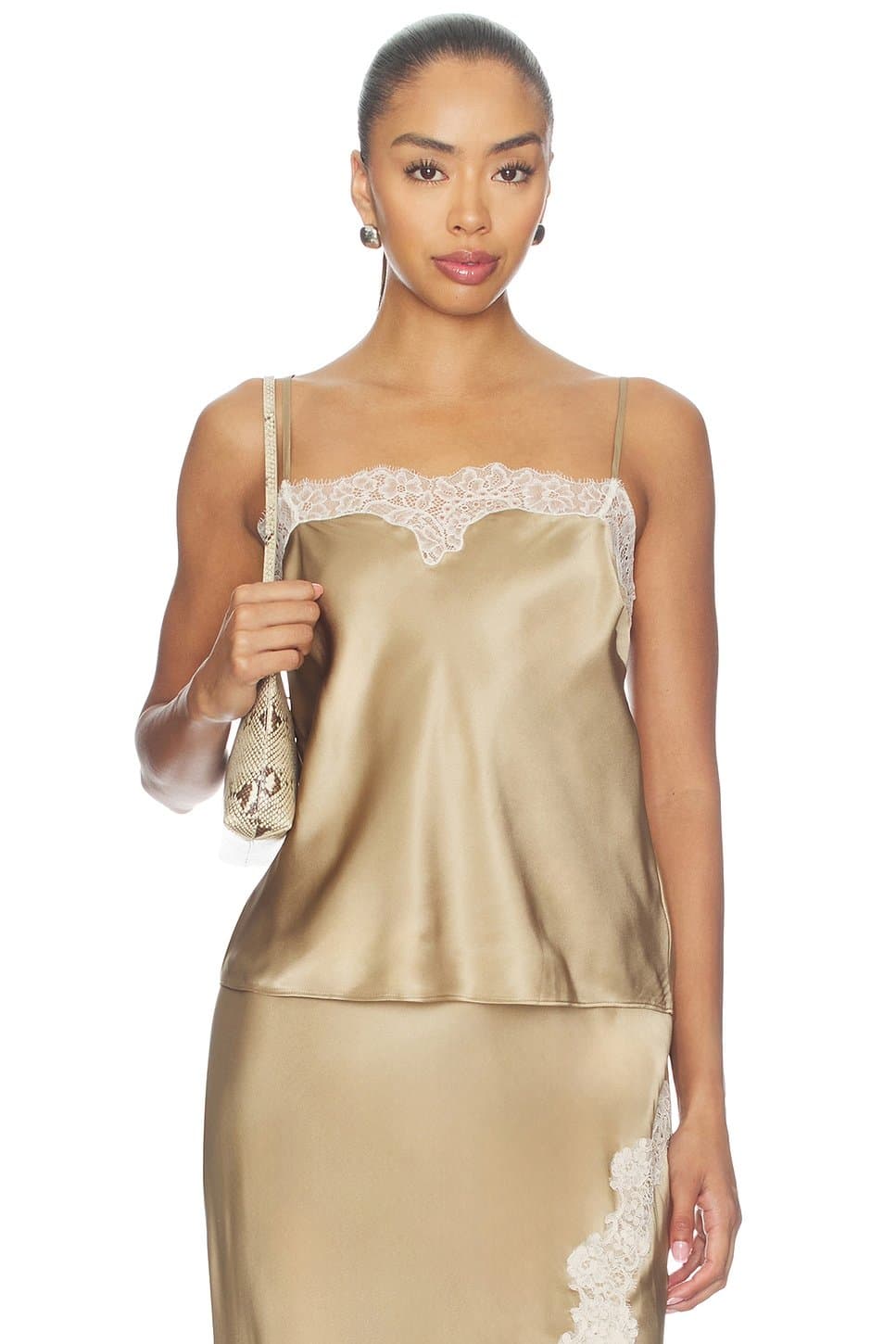 revolve Revolve Birch Satin Lace Trim Camisole