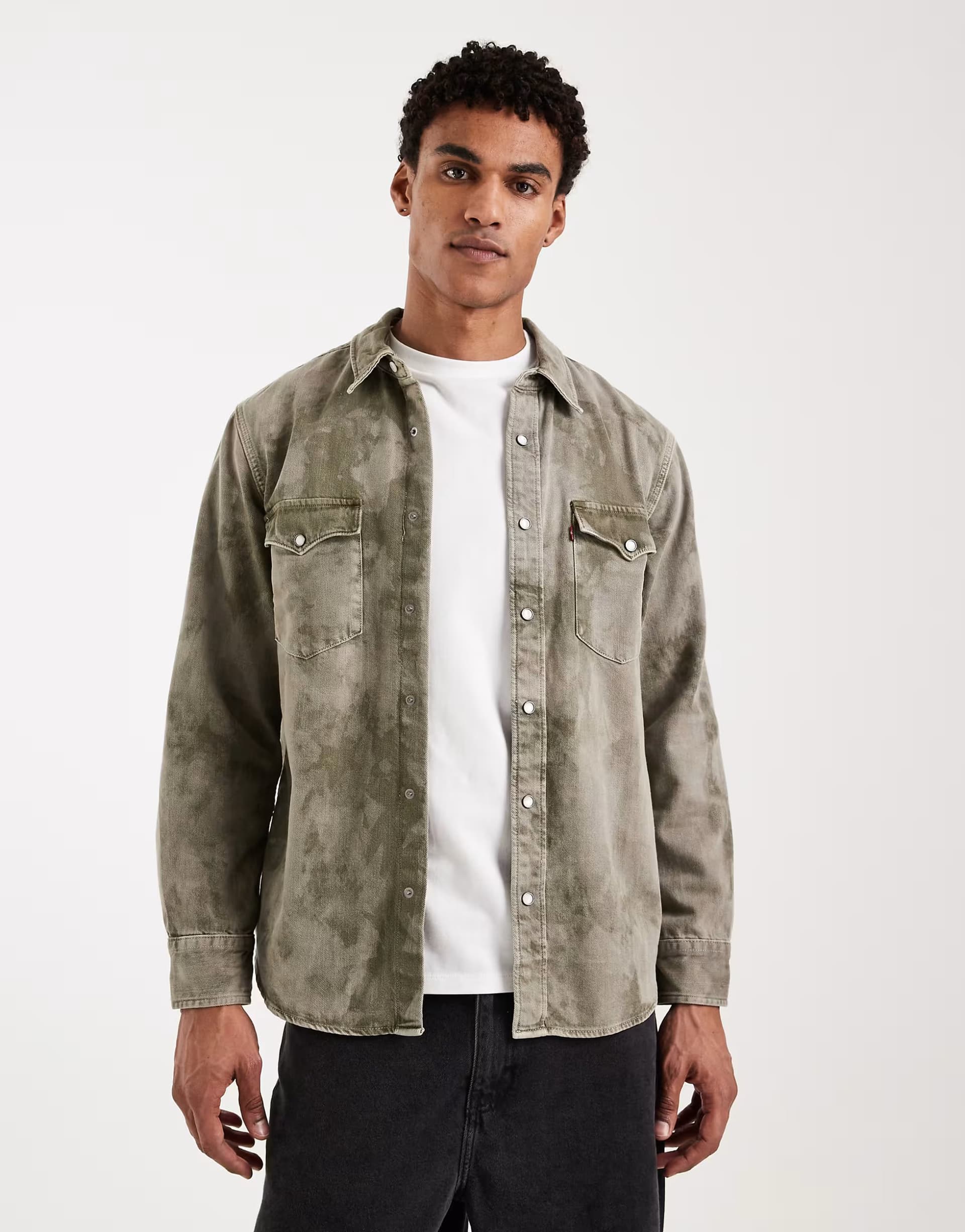 ASOS Levi's relaxed denim western shirt in camo print