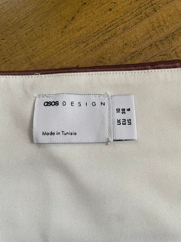 ASOS Design Brown Silk Bandeau Top