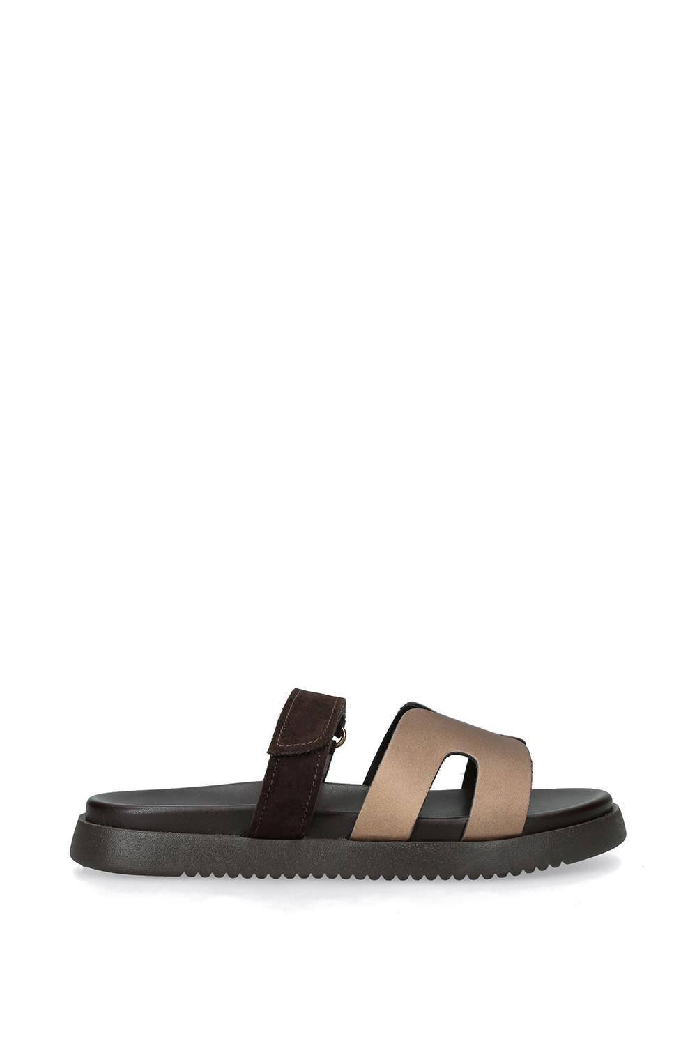 Steve Madden STEVE MADDEN Women's 'Missile Bronze' Suede Leather Sandals in Bronze - 4