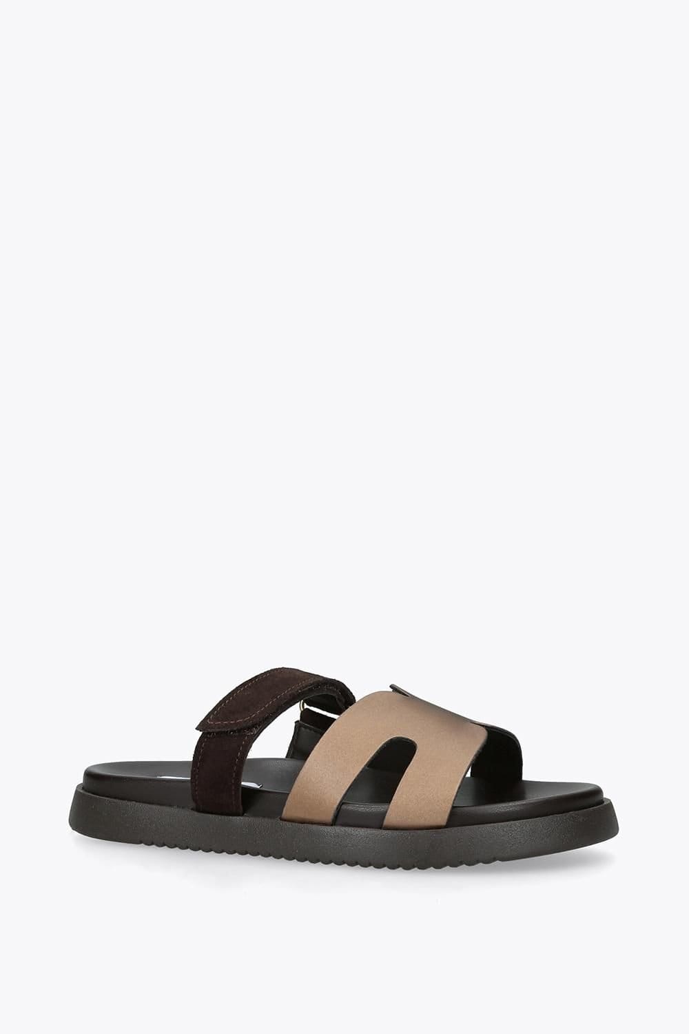 Steve Madden STEVE MADDEN Women's 'Missile Bronze' Suede Leather Sandals in Bronze - 4
