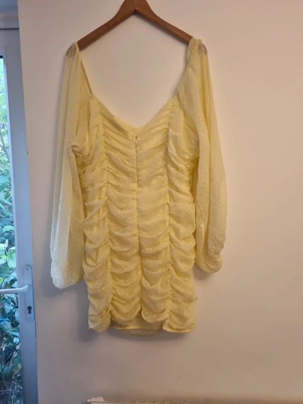 ASOS Design Lemon ruched dress Uk18