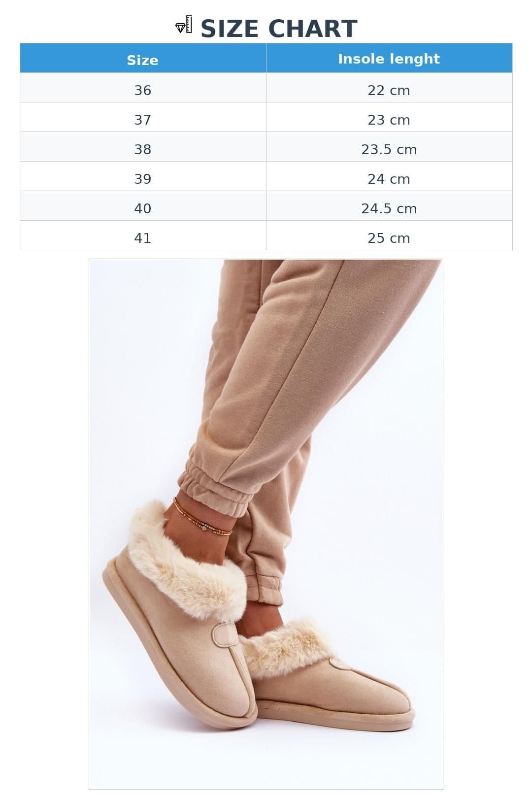 Love Lace Love Lace Women's Slip On Suede Insulated Fur Warm House Slippers Non Slip in Beige - 4