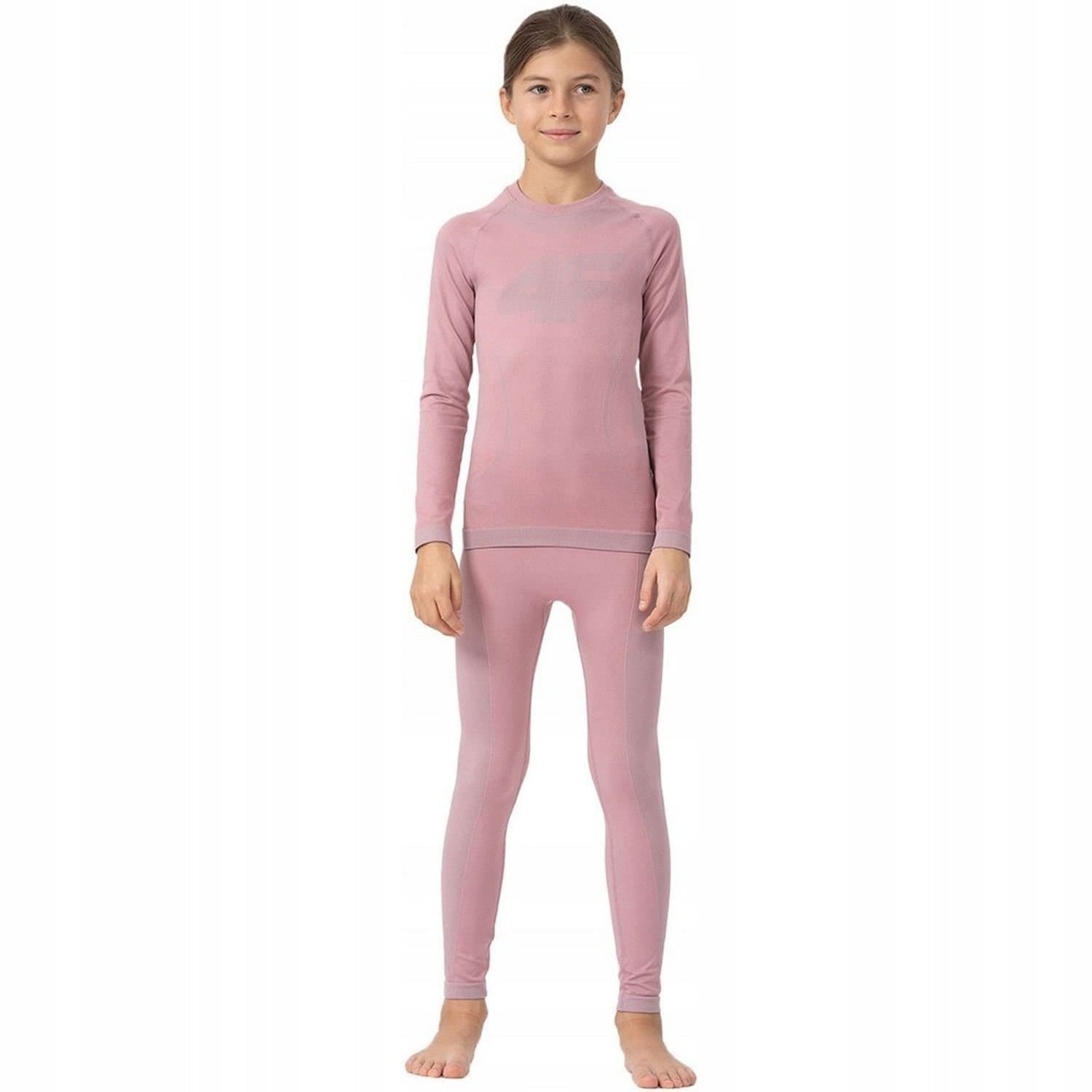 4F 4F Women's JAW23USEAF109 Thermoactive Seamless Base Layer Set in Pink