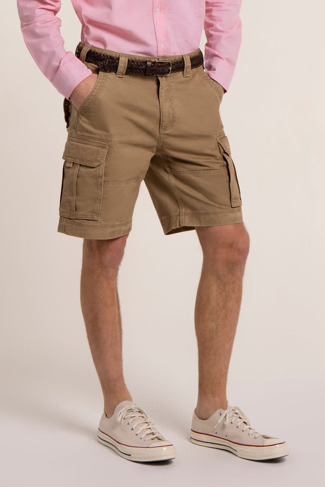 Brakeburn Brakeburn Men's TICKTON TWILL CARGO SHORTS in Stone