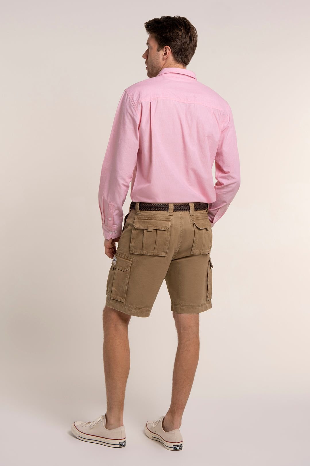 Brakeburn Brakeburn Men's TICKTON TWILL CARGO SHORTS in Stone - 2