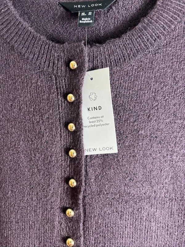 New Look New look - knit waistcoat - size xl - purple