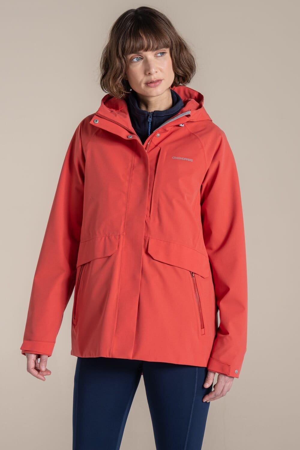 Craghoppers Dark Red Wind-Resistant Waterproof Jacket