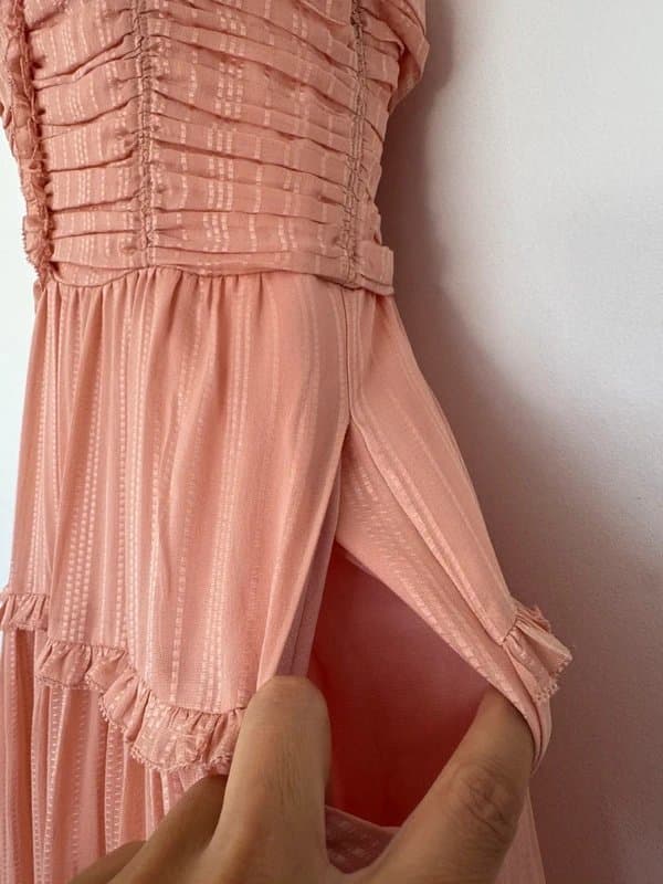 ME+EM * NEW * (exdisplay) ME + EM 100% Silk Textured Full-Length Dress- RRP £495 - UK 10