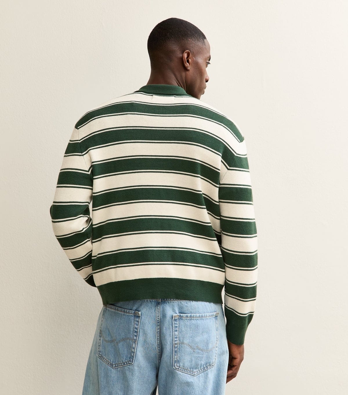 jack & jones Men's Dark Green Regular Knit Polo Shirt Jack & Jones New Look - 4