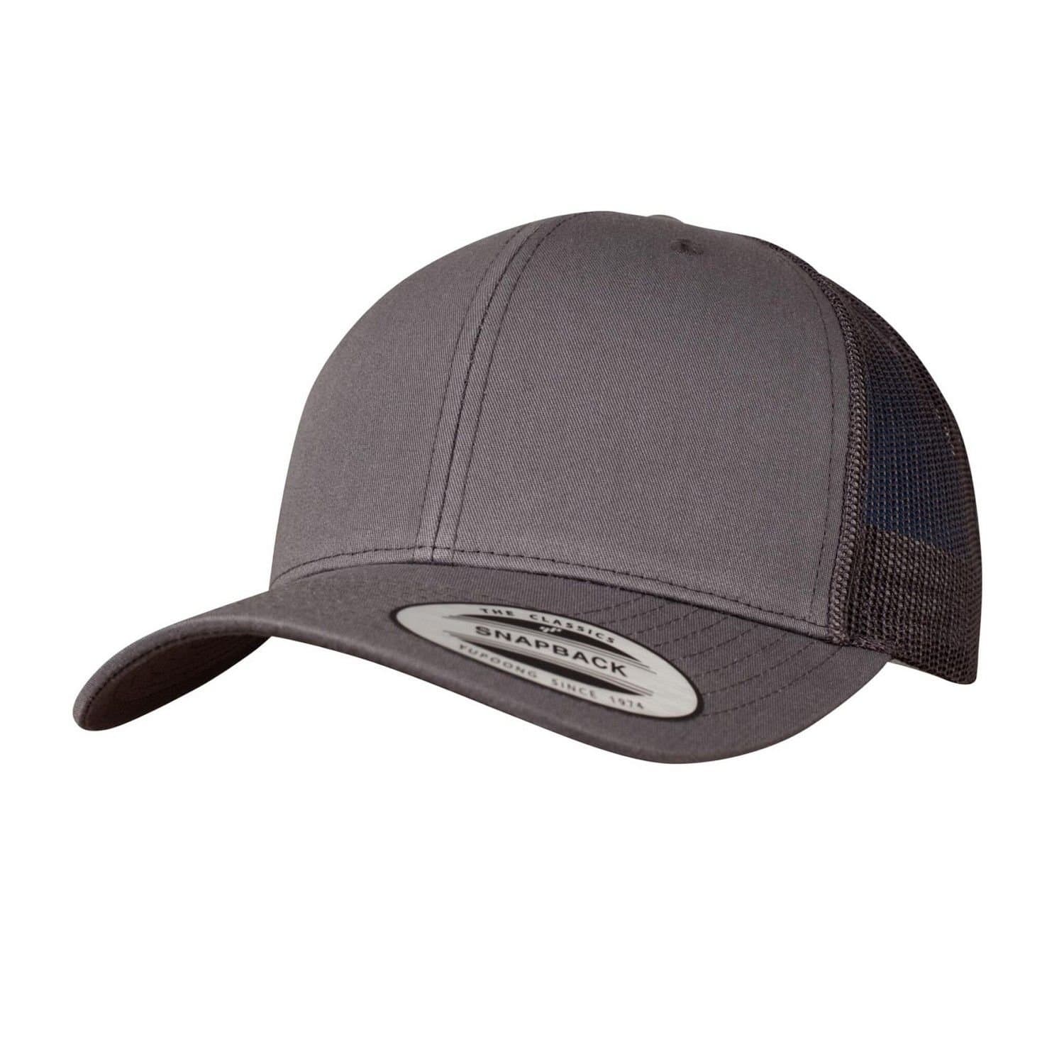 Classic Classic Men's Retro Trucker Cap in Dark Grey