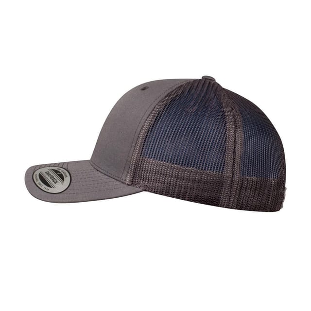Classic Classic Men's Retro Trucker Cap in Dark Grey - 3