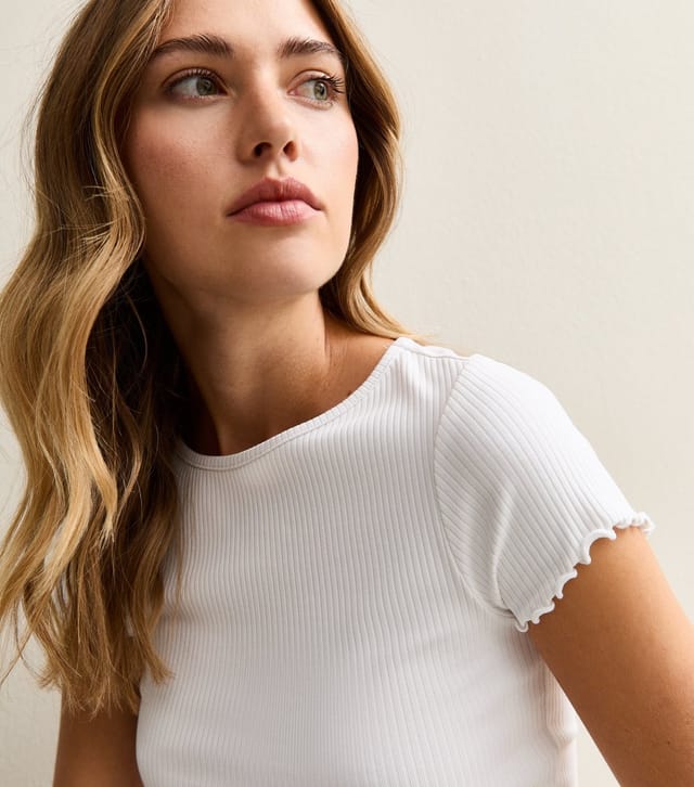 New Look Women's White Short Sleeve Baby Lock T-Shirt New Look - 3