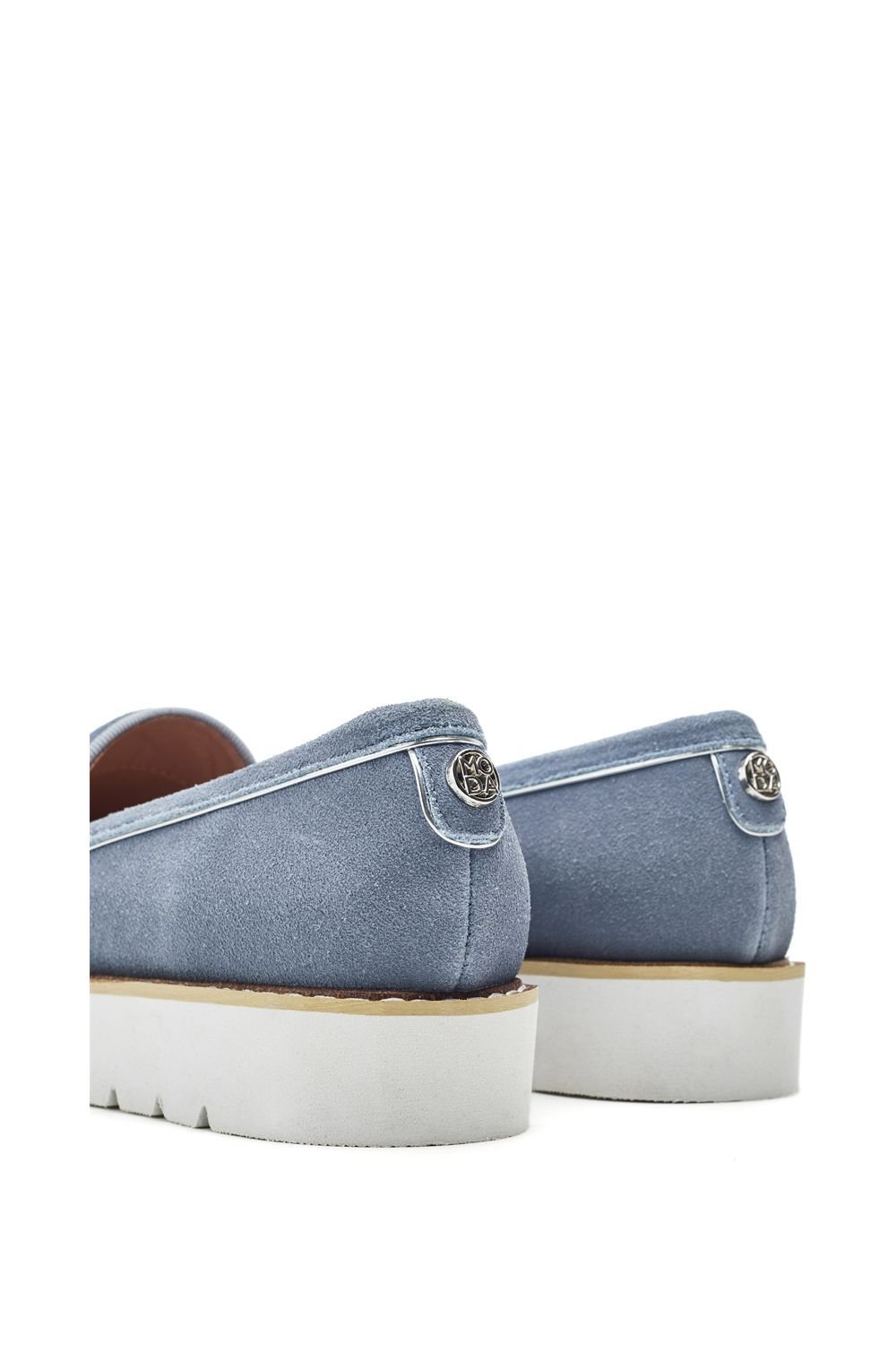 Moda In Pelle Moda In Pelle Women's 'Elber' Suede Loafers in Light Blue - 3