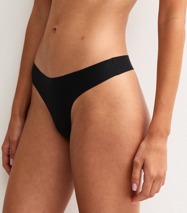 New Look Women's Black Free Cut No VPL Thong New Look - 3
