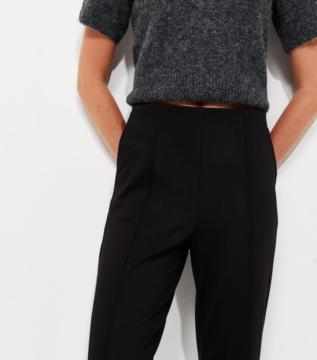 New Look Women's Black Jersey Twill Slim Leg Trousers New Look - 2