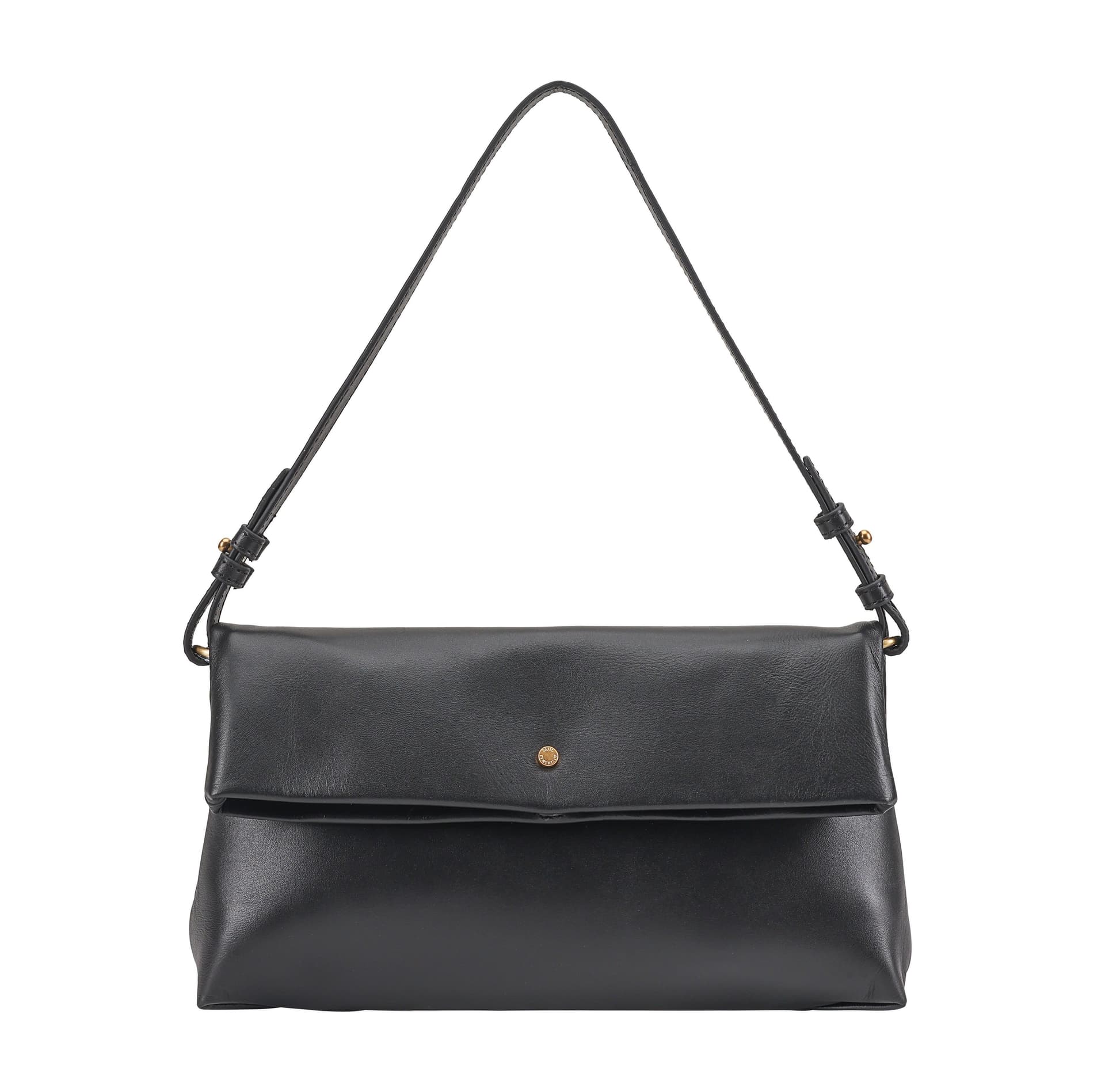 Paul Costelloe Paul Costelloe Women's Theodora Leather Shoulder Bag in Jet Black