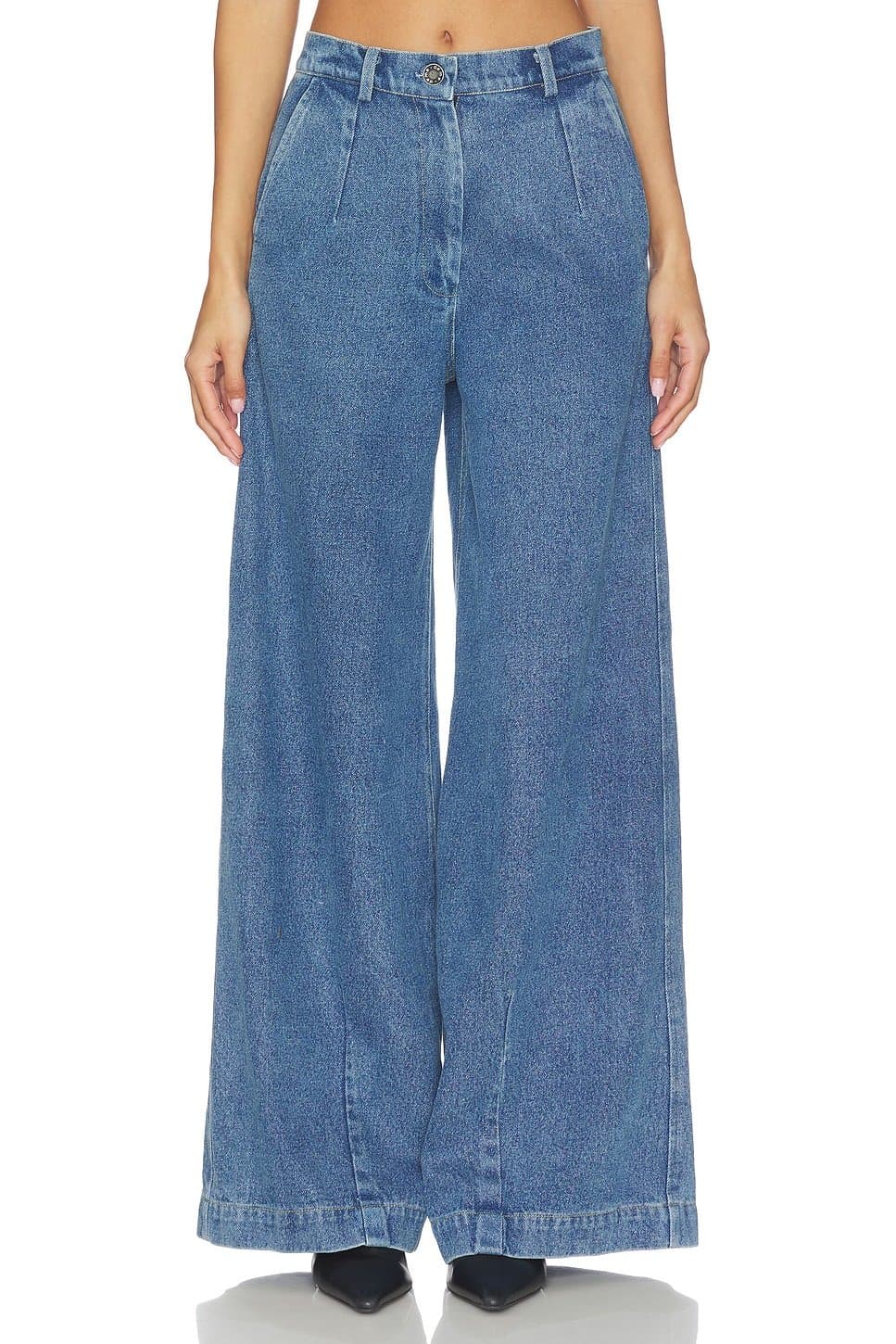 revolve Revolve Indigo Denim Wide-Leg Jean