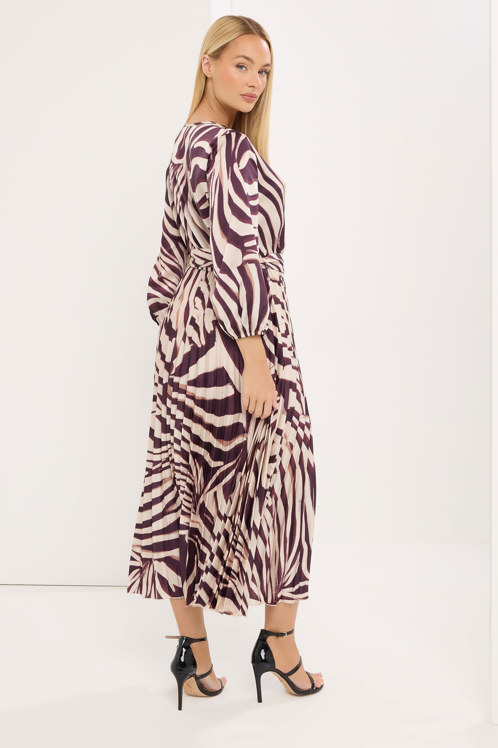 Star By Julien Macdonald Star by Julien Macdonald Women's Zebra Pleated Dress in Natural - 4