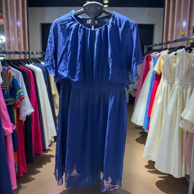 Hanna nikole dress chiffon blue occasion plus size hanna nikole uk 20 evening party