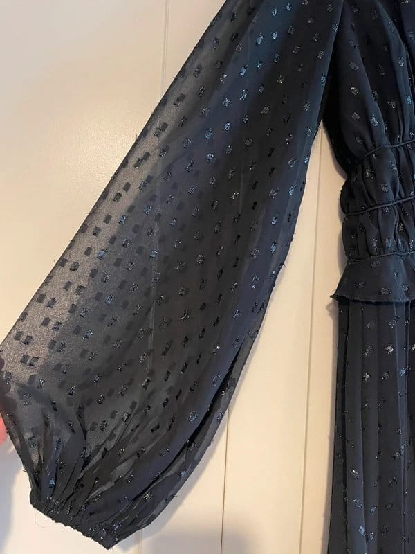 ASOS Black Long Sleeved Sparkly Dress