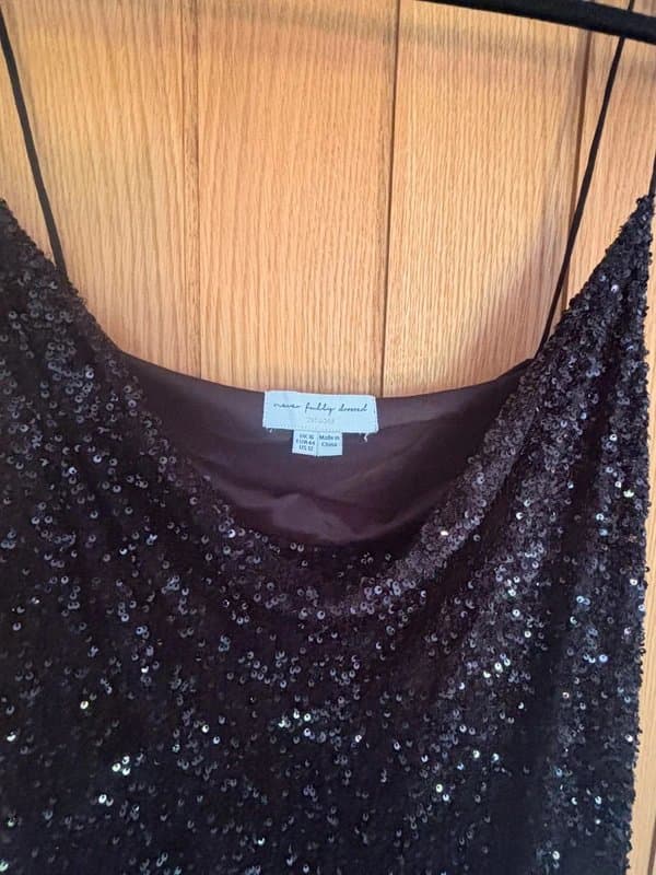 Never Fully Dressed Never Fully Dressed Black Sequin Dress, Size 16. Fully Lined Maxi Length
