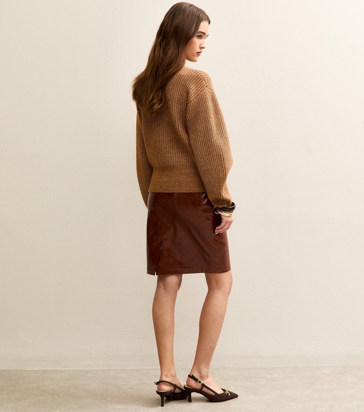 New Look Women's Camel Ribbed Knit Long Sleeve Jumper New Look - 4