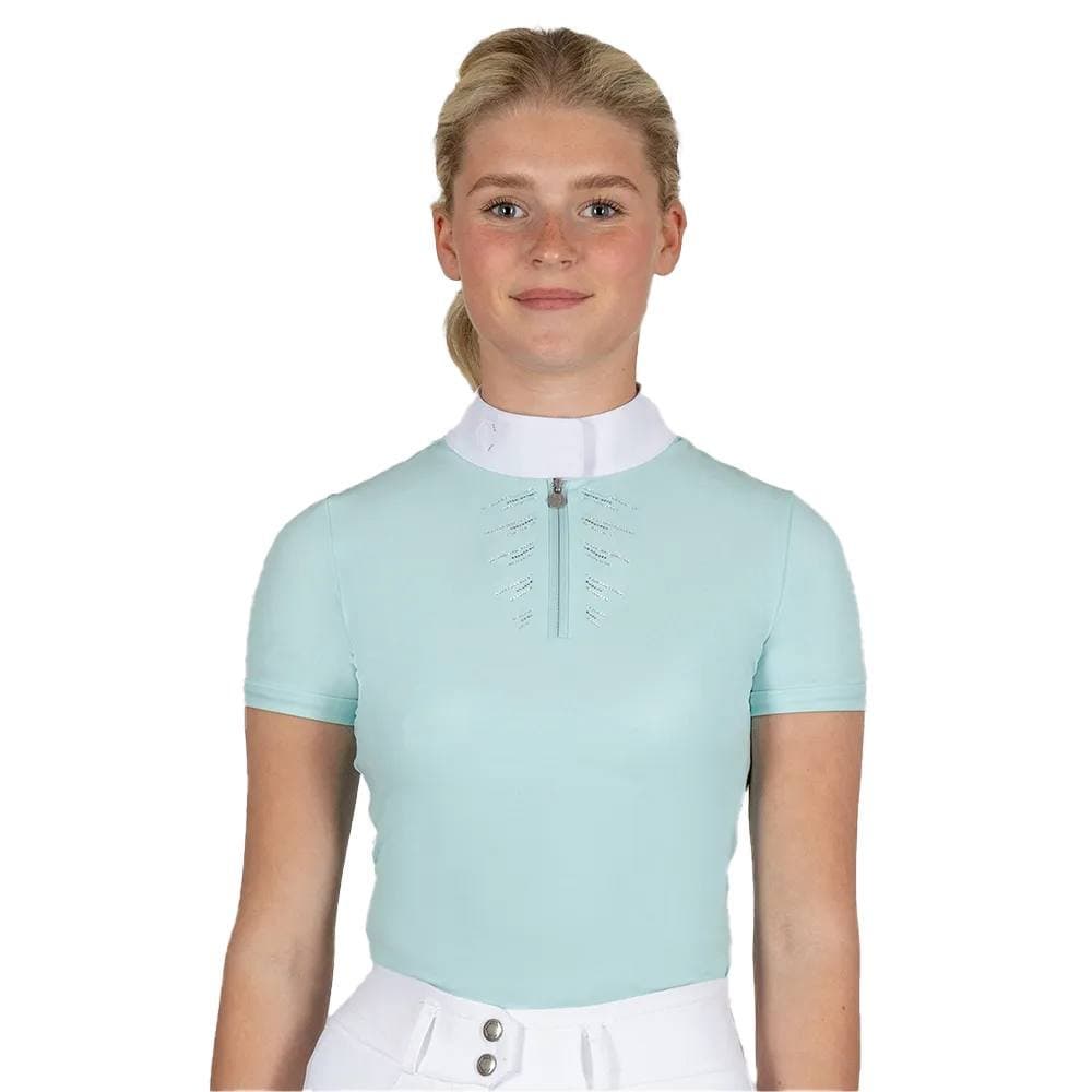 Coldstream Coldstream Women's Harthill Diamante Show Shirt in Duck Egg Blue