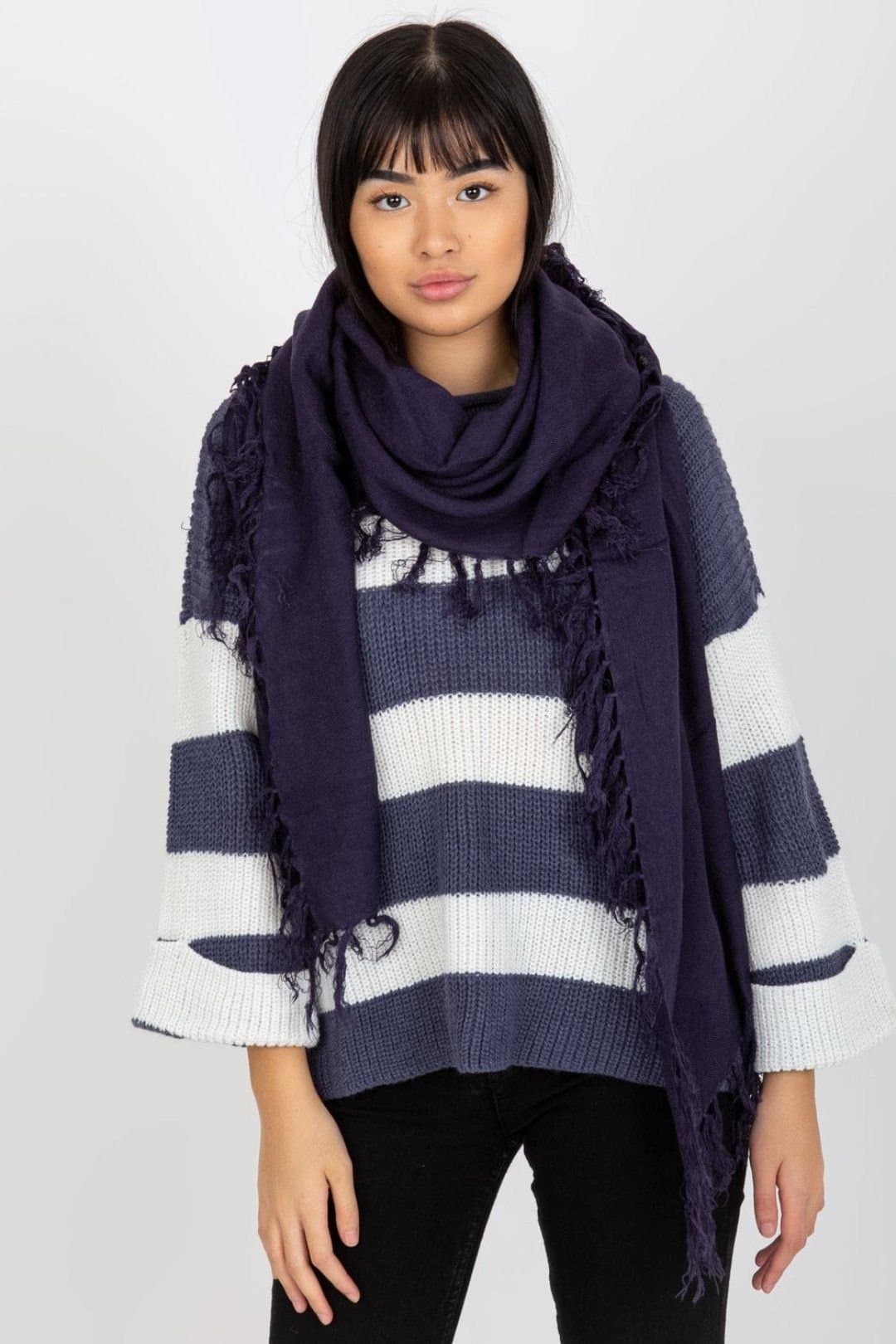 Love Lace Love Lace Women's Warm Shawl Scarf with Tassels for Easy Everyday Styling Outfits in Violet