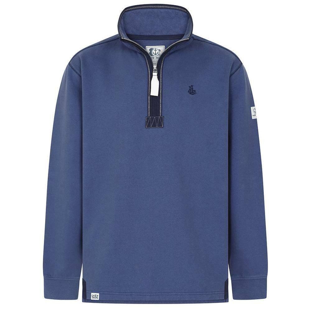 Lazy Jacks Lazy Jacks Men's Quarter Zip Sweatshirt in Mid Blue - 1