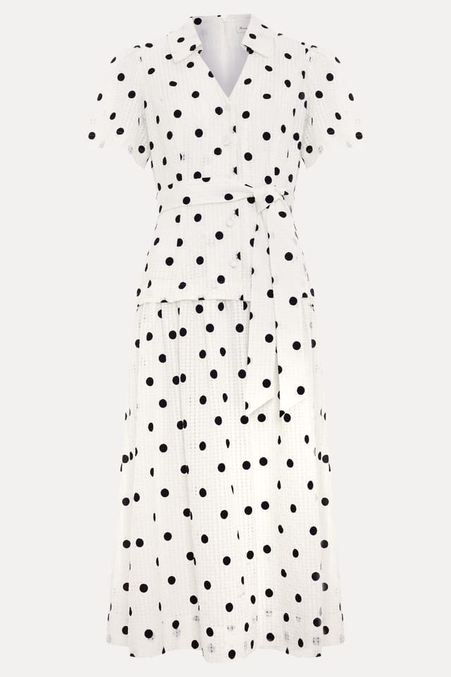 Phase Eight Phase Eight Women's Adele Short Sleeve Midi Dress in White - 2