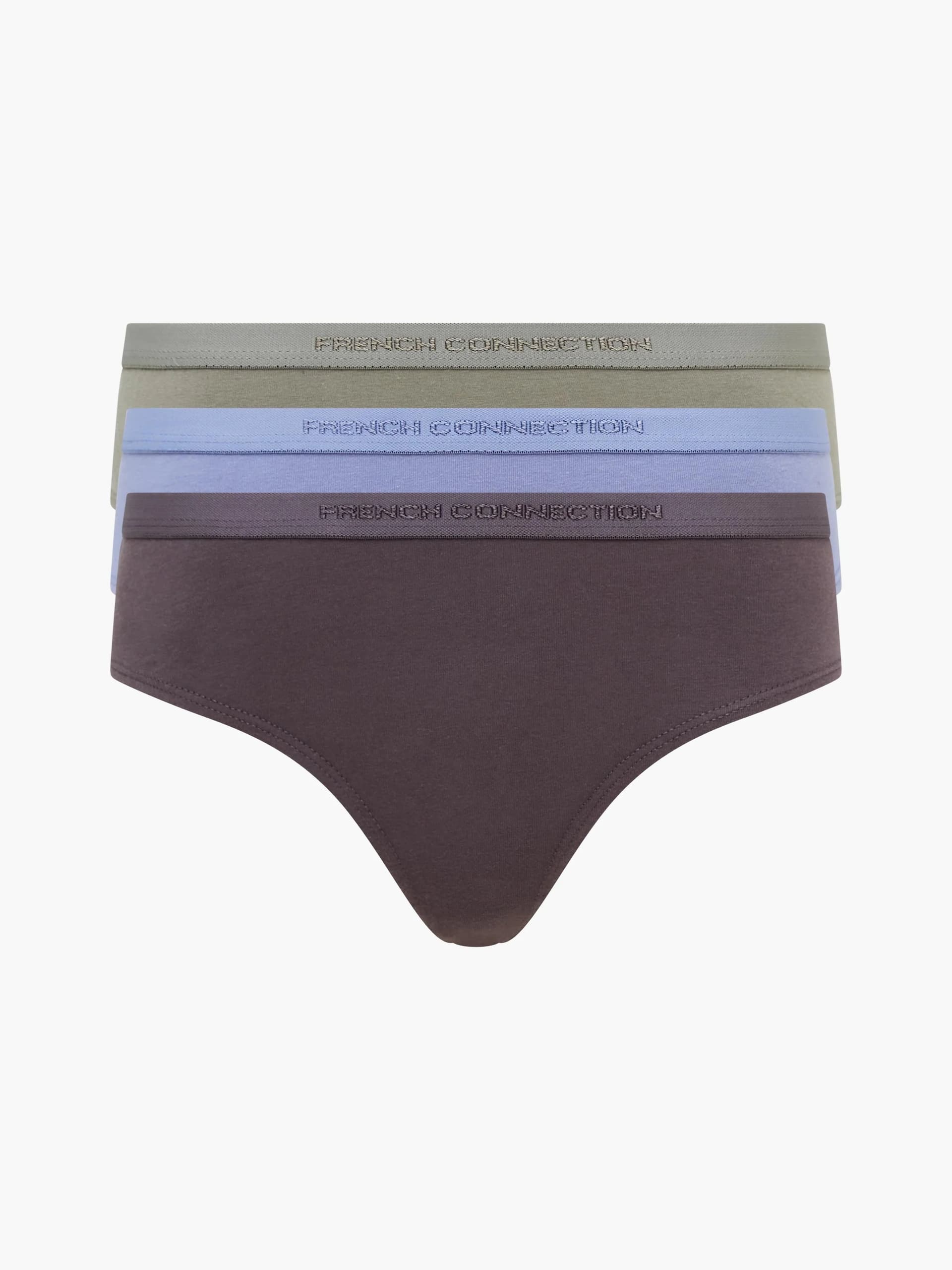French Connection French Connection 3 Pack Blue/Grey/Green Thongs