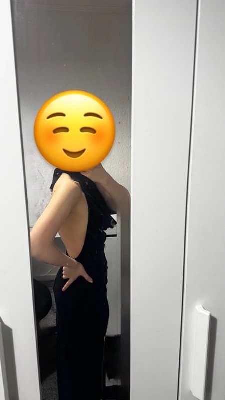 Bershka Gorgeous Black Velvet Dress