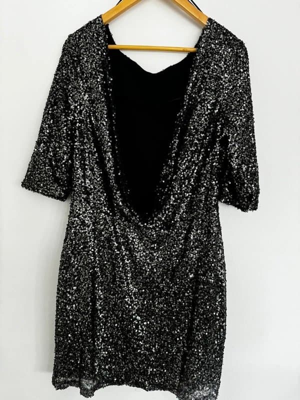 New Look Backless sequinned mini dress