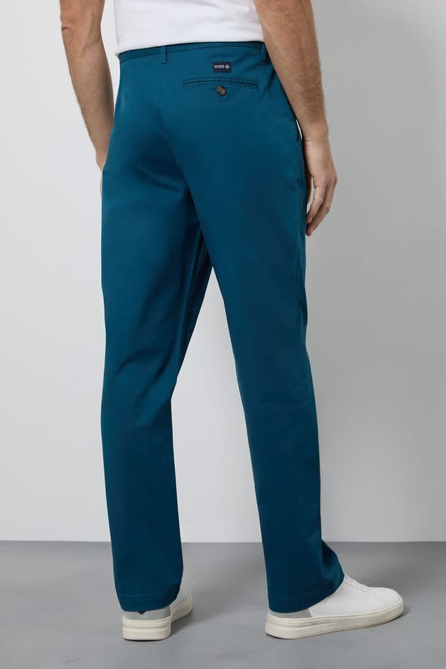 Maine Maine Men's Teal Premium Chino Trousers - 3