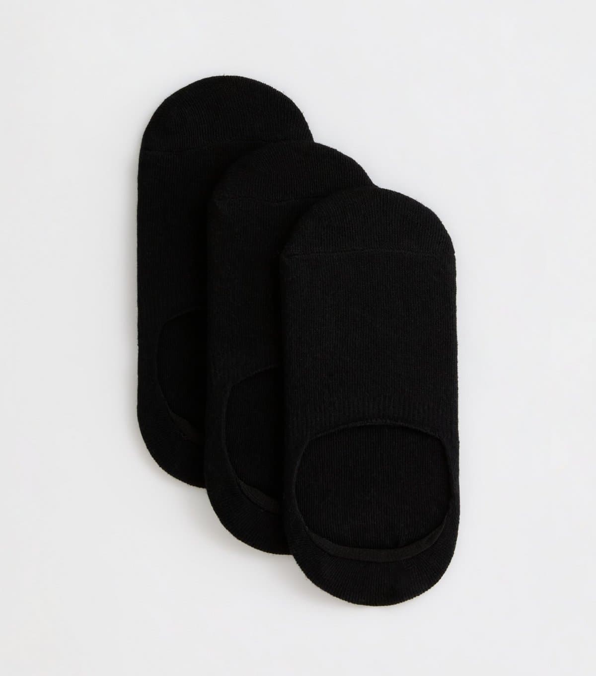 New Look Pack of 3 Black Sports Grip Invisible Socks New Look