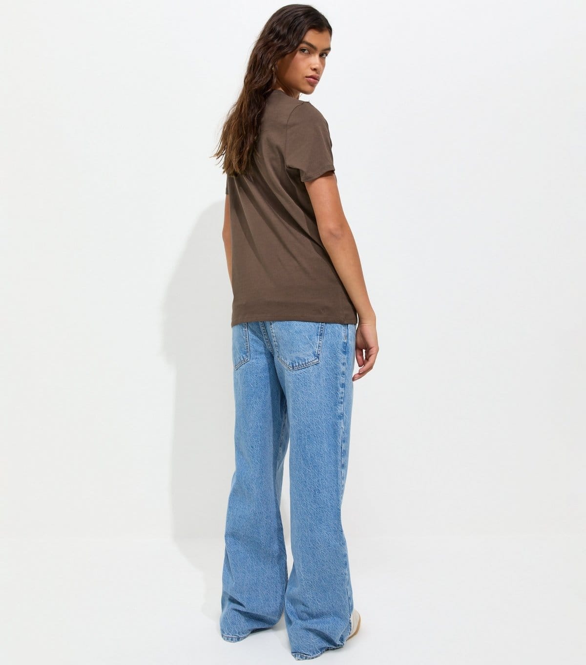 New Look Women's Dark Brown Cotton Seattle USA Print Relaxed Fit T-Shirt New Look - 4