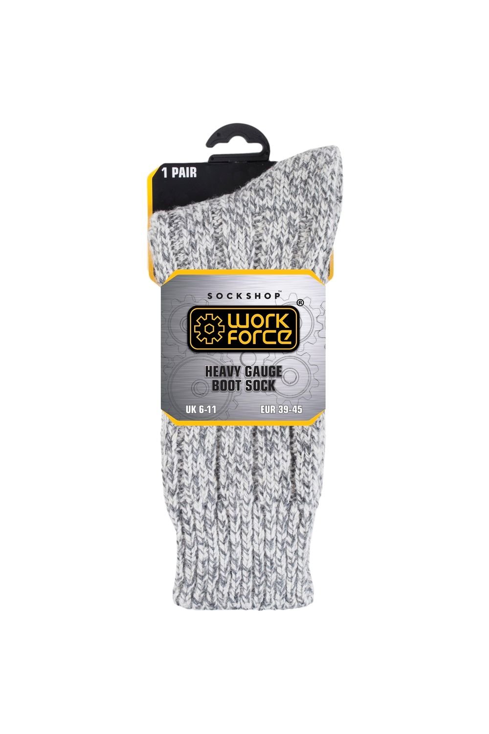 SOCKSHOP Workforce SOCKSHOP Workforce Men's 1 Pair Wool Rich Heavy Walking Boot Socks in Grey - 2
