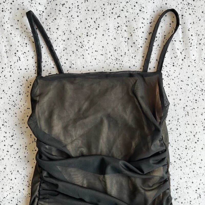 ASOS Design ASOS Black Mesh Top