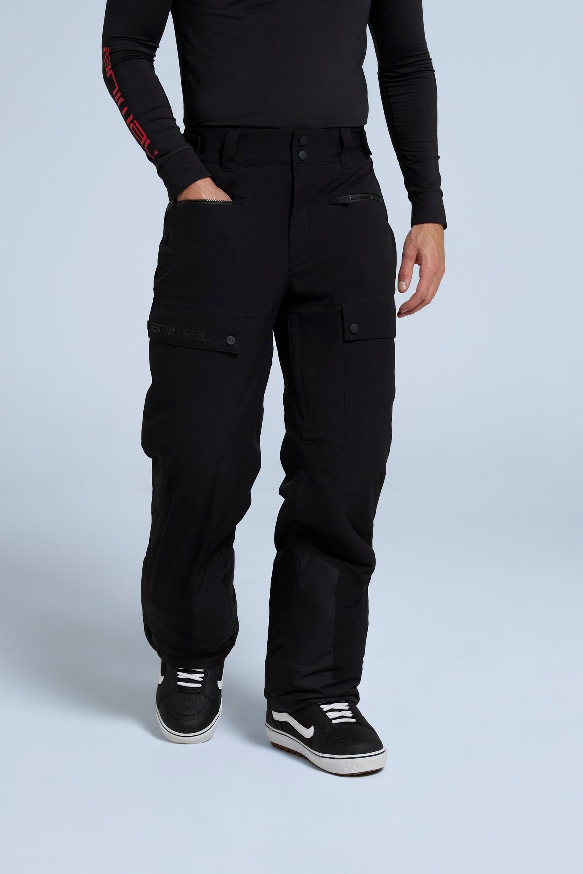 Animal Animal Men's 'Glaze' Breathable Warm PrimaLoft® Gold Insulation Luxe™ Snow Pants in Jet Black