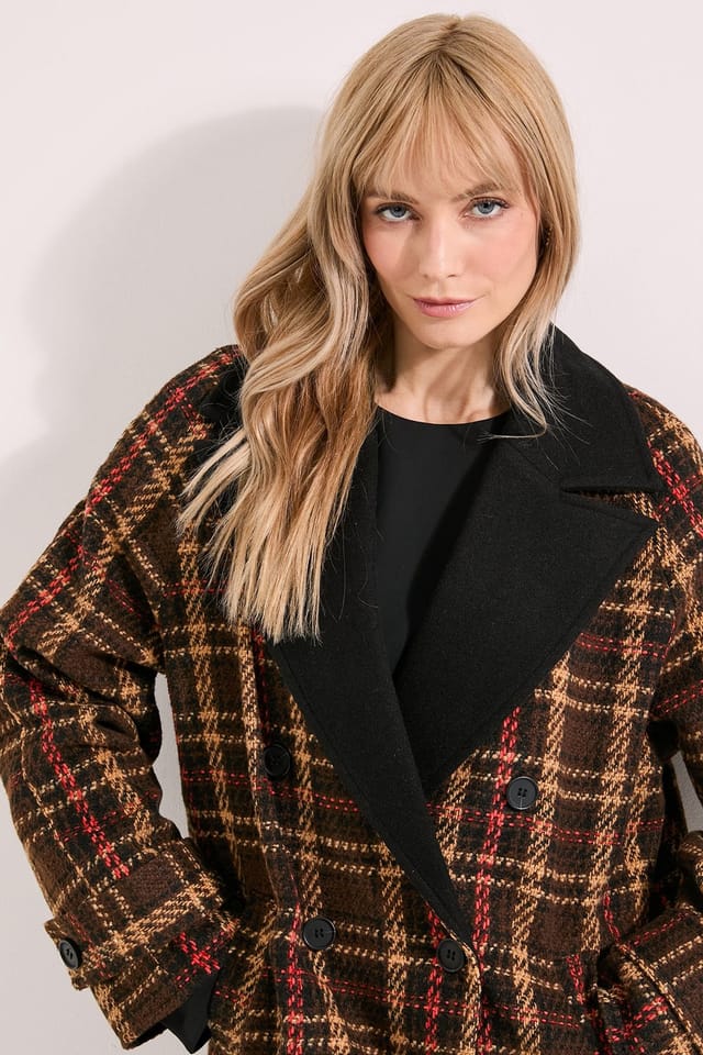 Wallis Wallis Women's Principles by Check Maxi Coat - 2