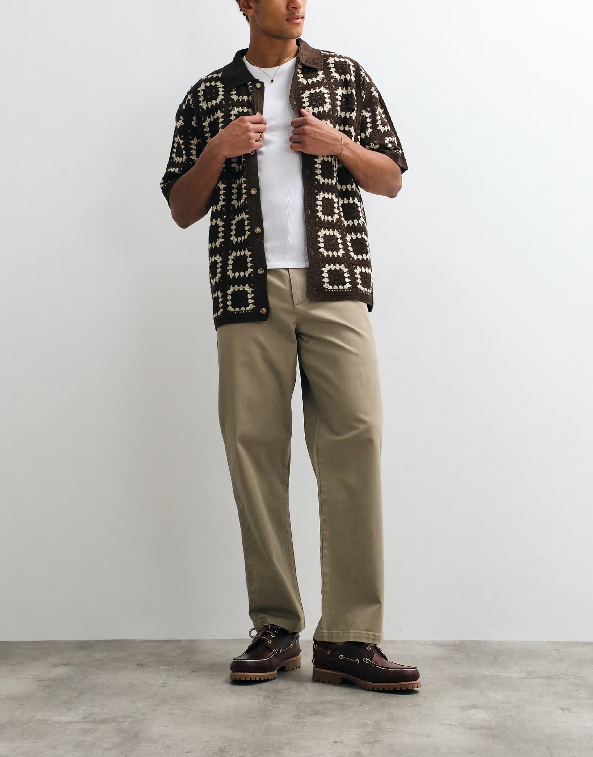 ASOS Cotton On baggy chino trouser in camel