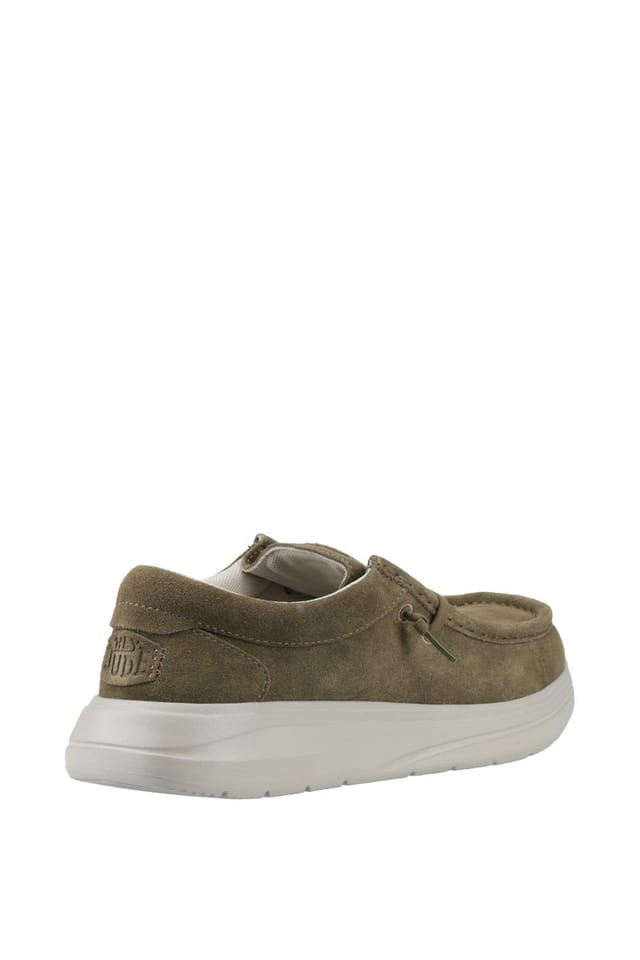 HEY DUDE Hey Dude Men's Wally X Suede Shoes in Dark Olive - 2