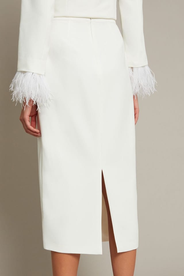 Monsoon Monsoon Women's Selah Pencil Bridal Skirt Ivory - 3