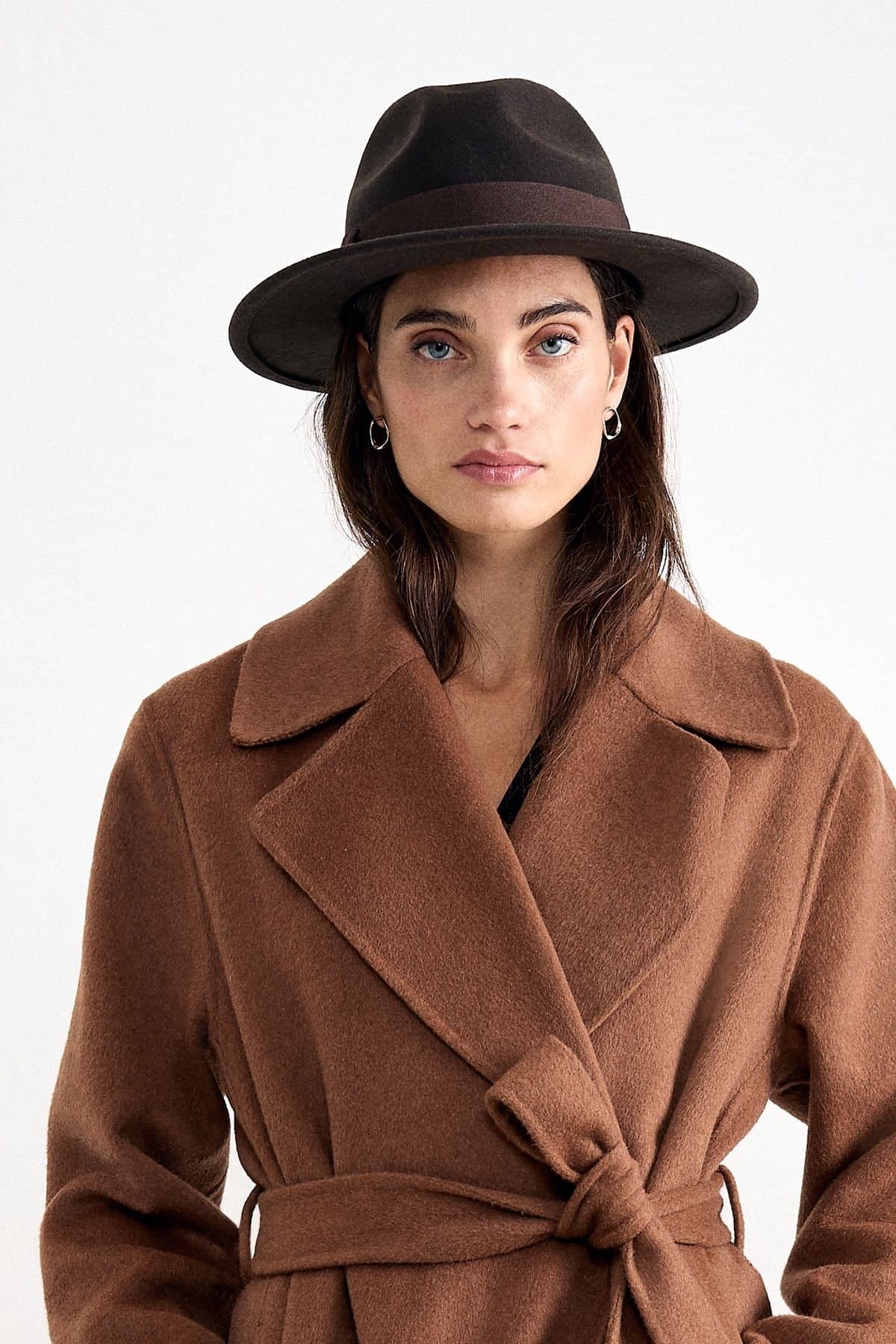 Phase Eight Phase Eight Women's Felt Trilby in Dark Brown