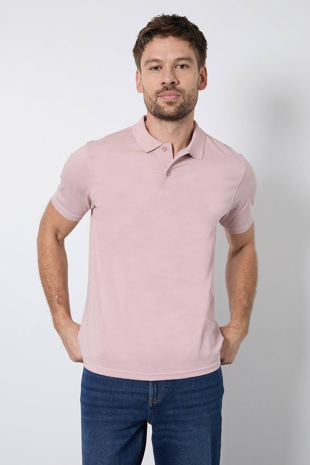 Burton Burton Men's Pink Jersey Polo Shirt - 2