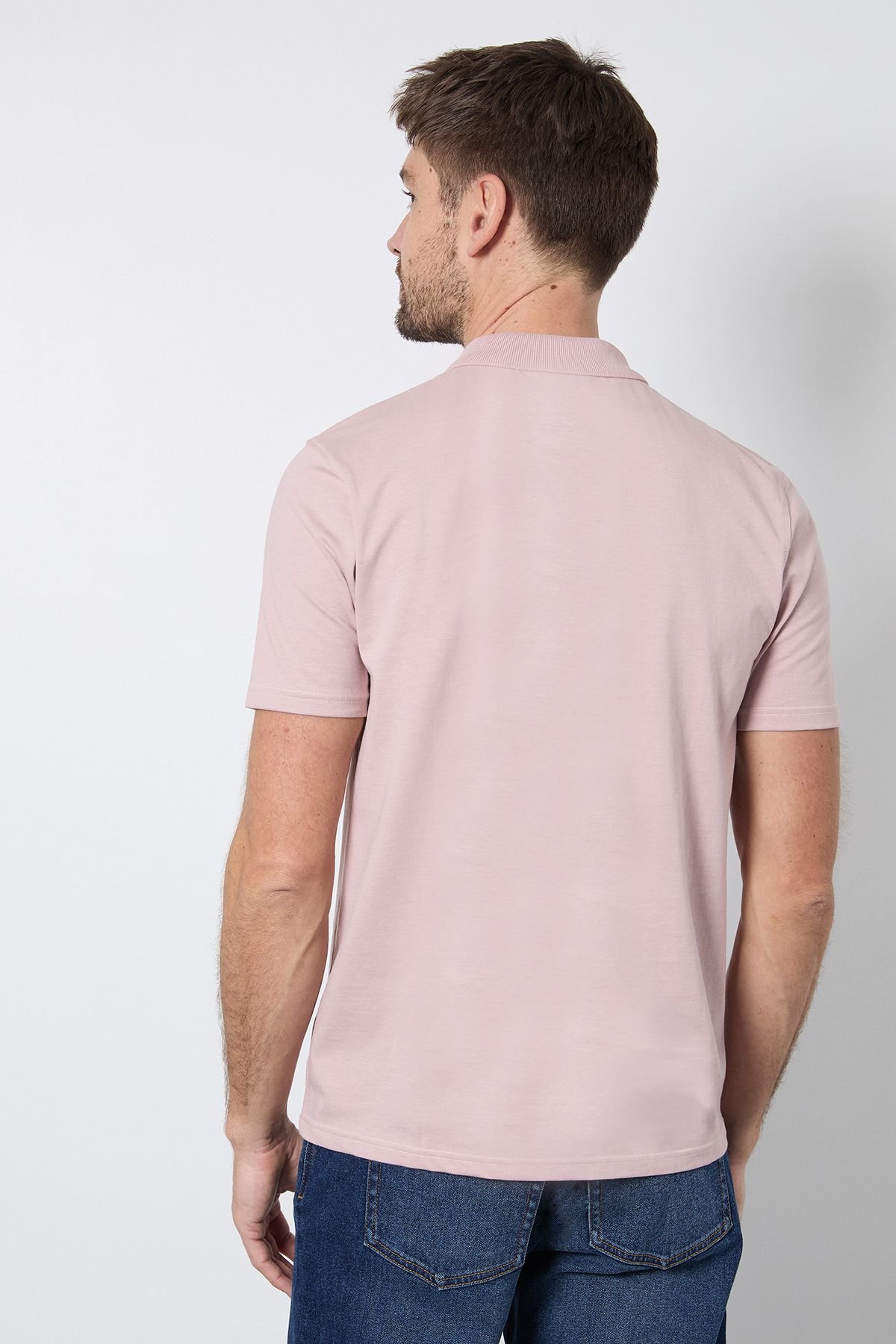 Burton Burton Men's Pink Jersey Polo Shirt - 3