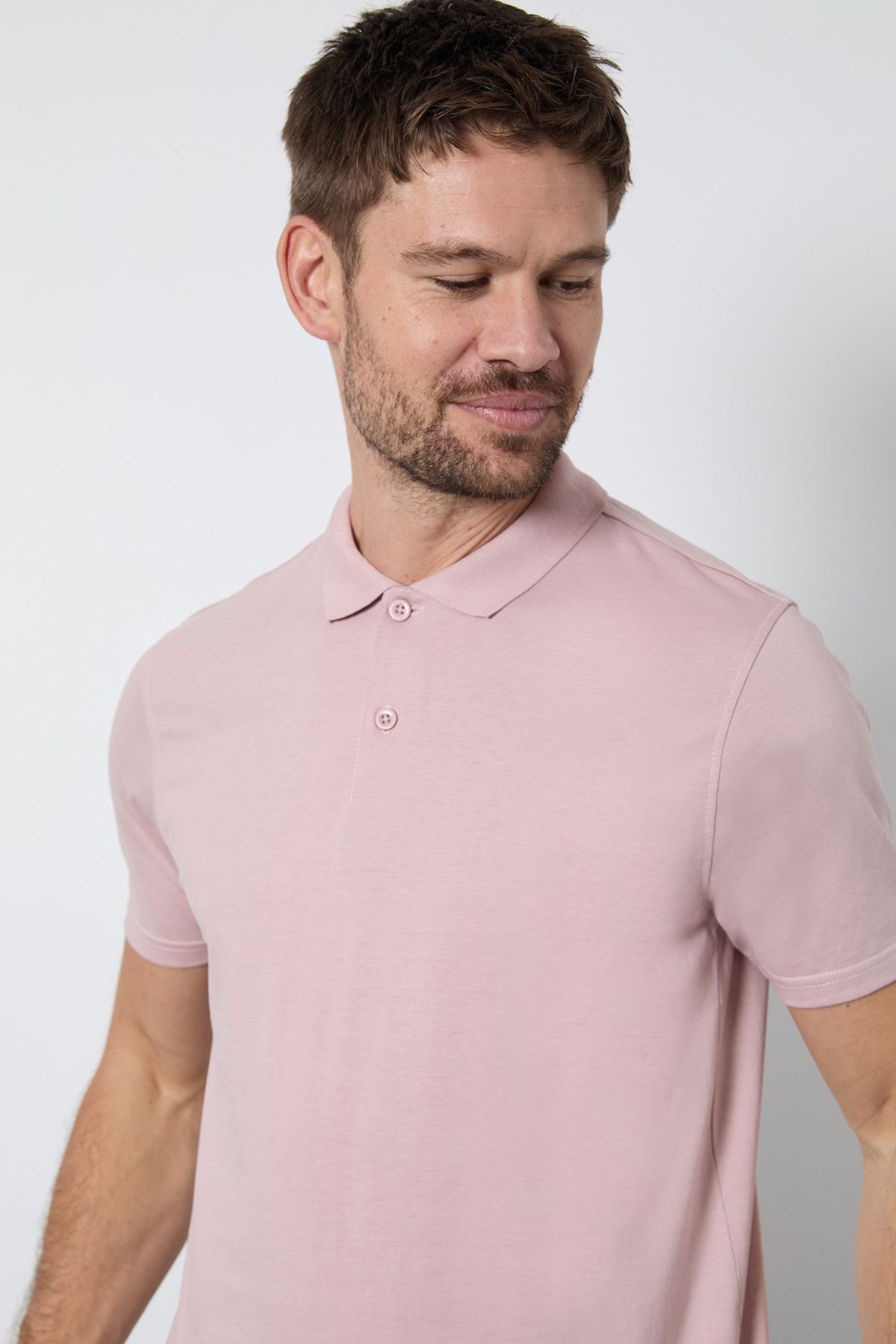 Burton Burton Men's Pink Jersey Polo Shirt - 4