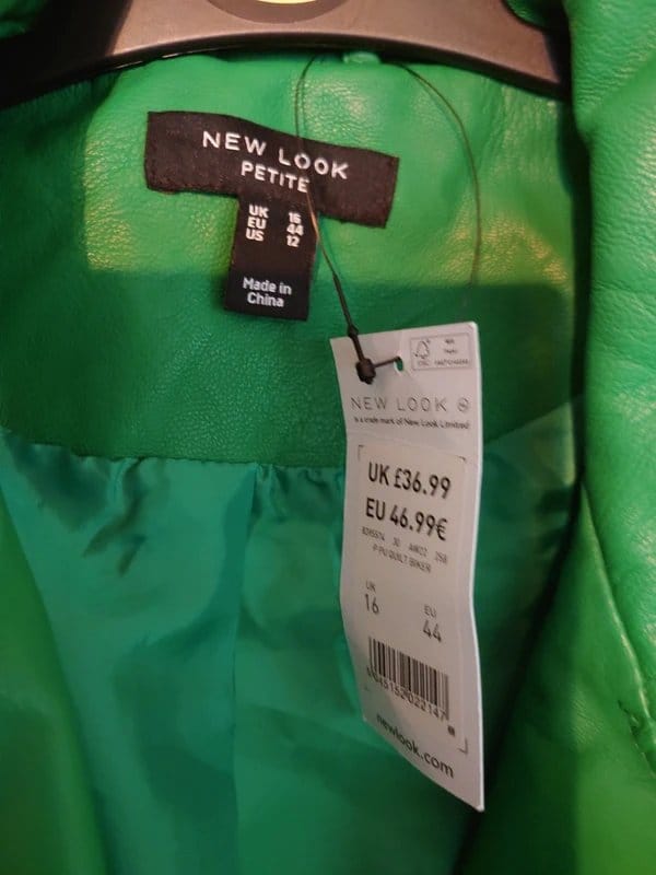 New Look Green Faux Leather Jacket