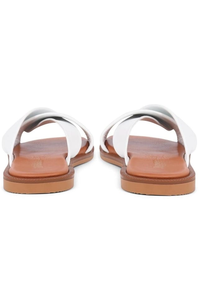 Jones Bootmaker Jones Bootmaker Women's Hazelle Flat Mule Sandals in White - 3